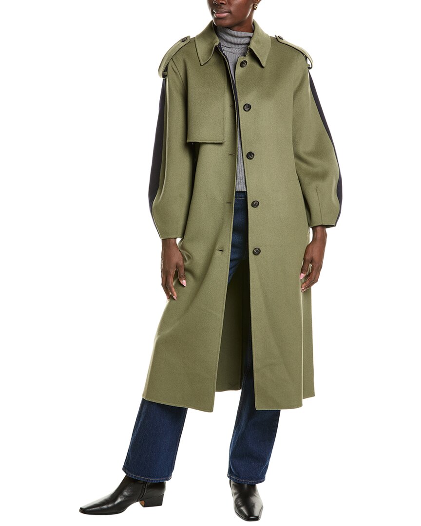 Mackage Green & Navy Ceyla Coat In Green
