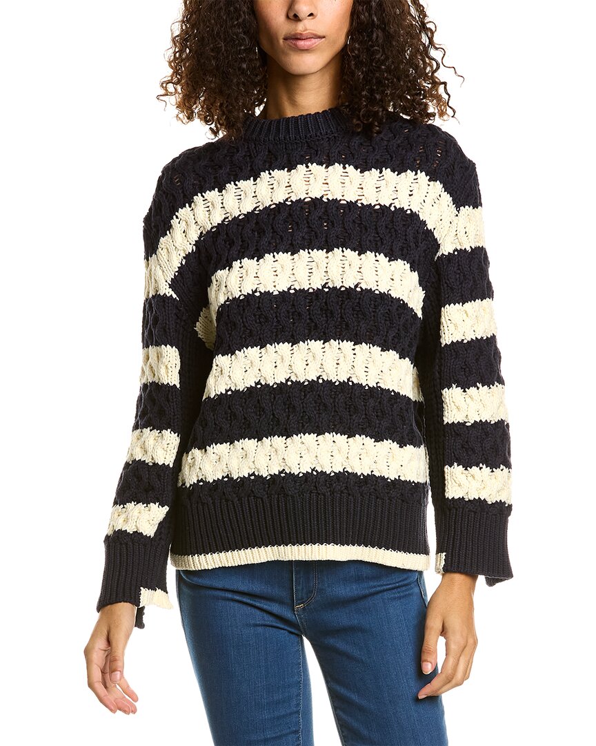 Shop 70/21 Cable Knit Sweater In Blue
