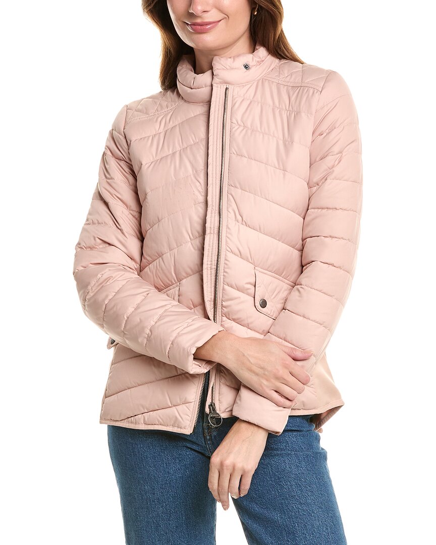 Barbour Cavalry Quilted Jacket In Red
