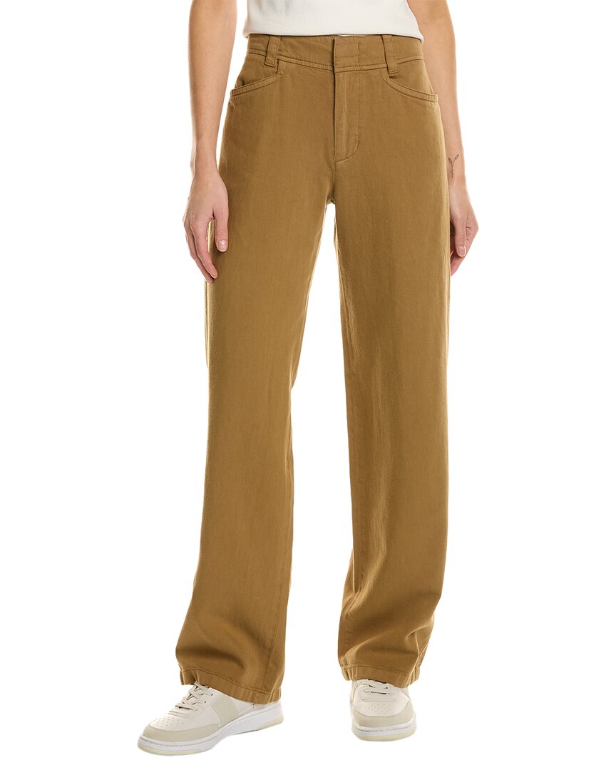 Vince High-waist Linen-blend Casual Pant In Brown | ModeSens