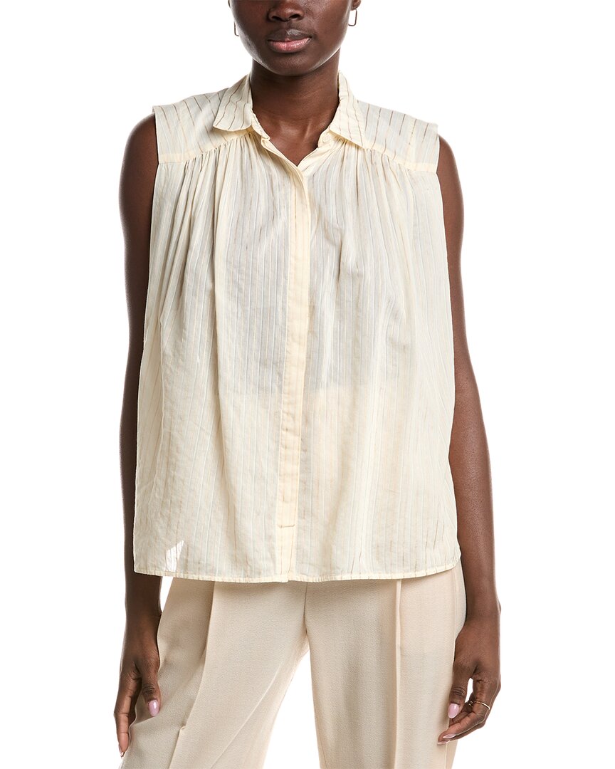 Shop Peserico Silk-blend Shirt In Beige