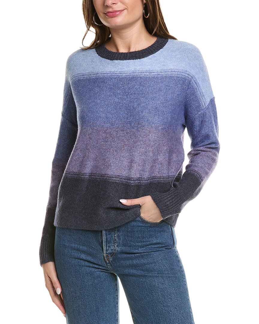 Shop Central Park West New York Ricki Mixed Stripe Pullover In Blue