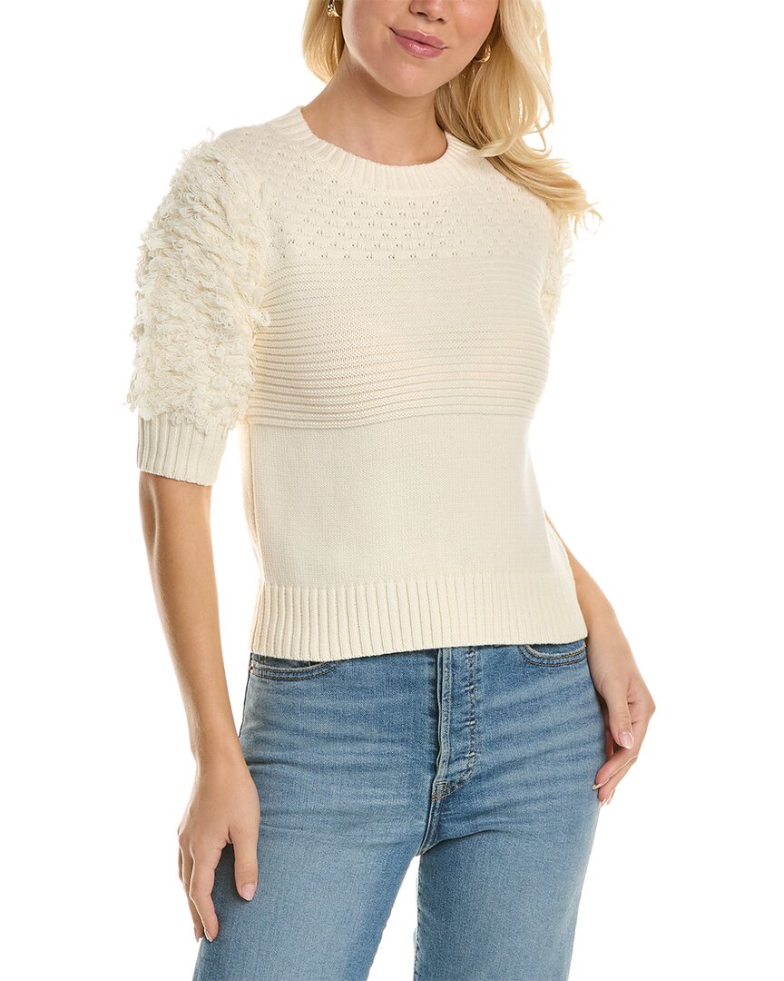 Shop Central Park West Louise Sweater In Ivory