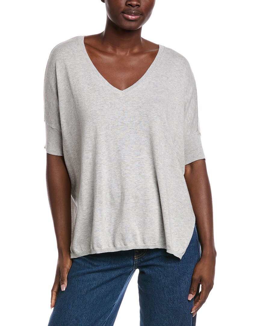 Minnie Rose Pow Pow Cashmere-blend Sweater In Gray