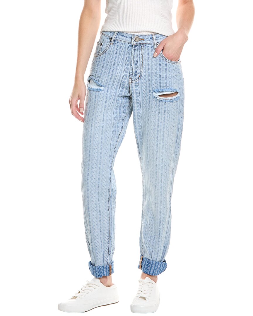 One Teaspoon On Repeat Light Blue Balloon Baggy Jean In Blue
