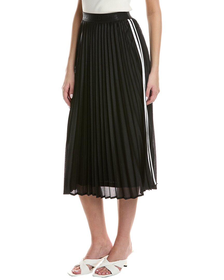 Karl Lagerfeld Pleated Mesh Skirt