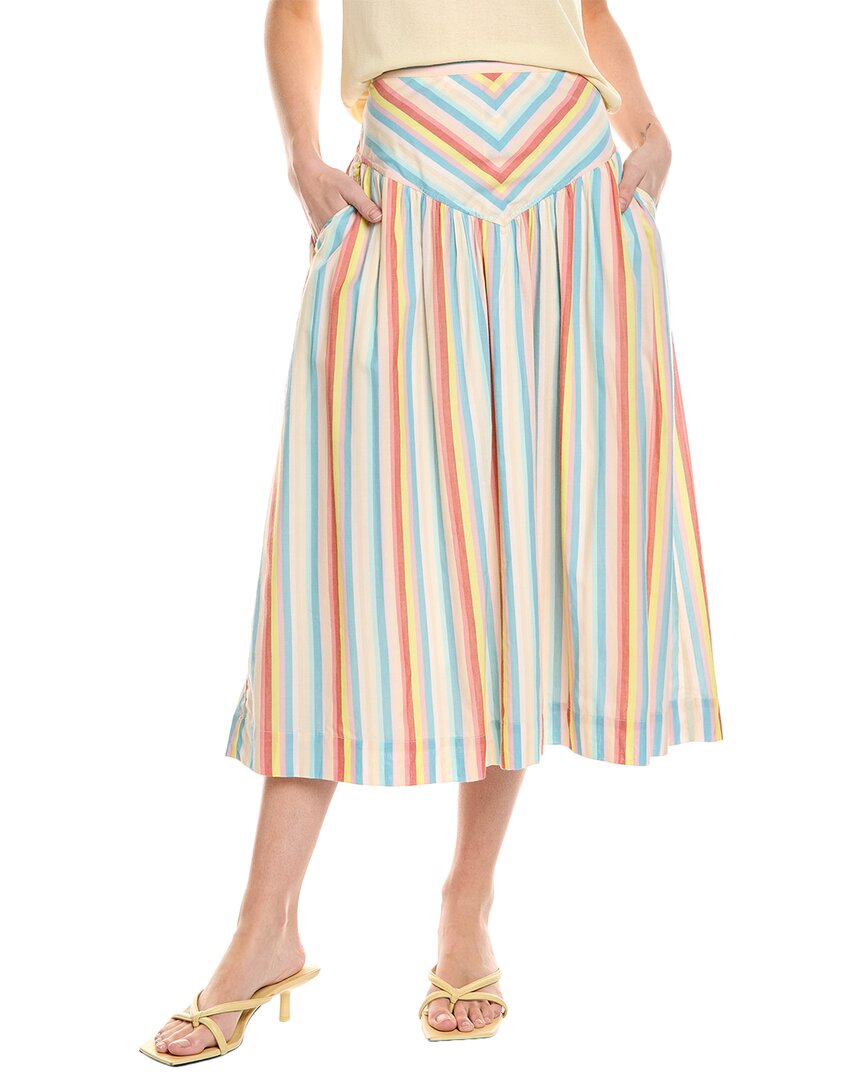 Mother The At Ease Maxi Skirt In Blue