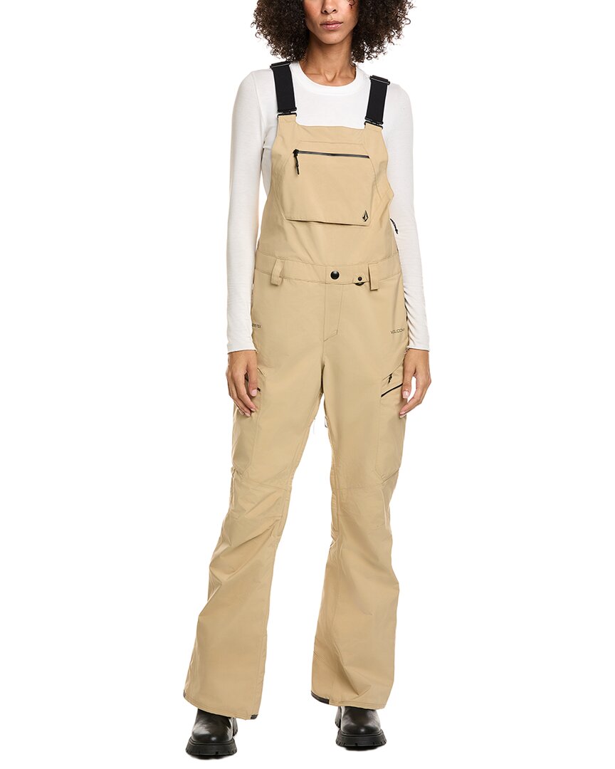 Volcom Elm Stretch Gore Bib Overall In Brown
