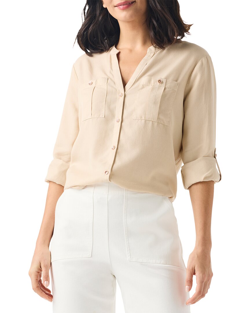 Nic + Zoe Drapey Utility Button-up Shirt