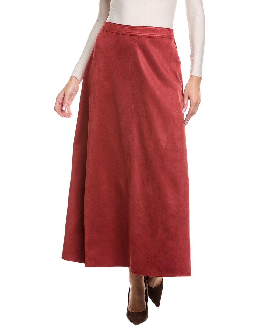 Vince Camuto Front Seam A-line Skirt In Red