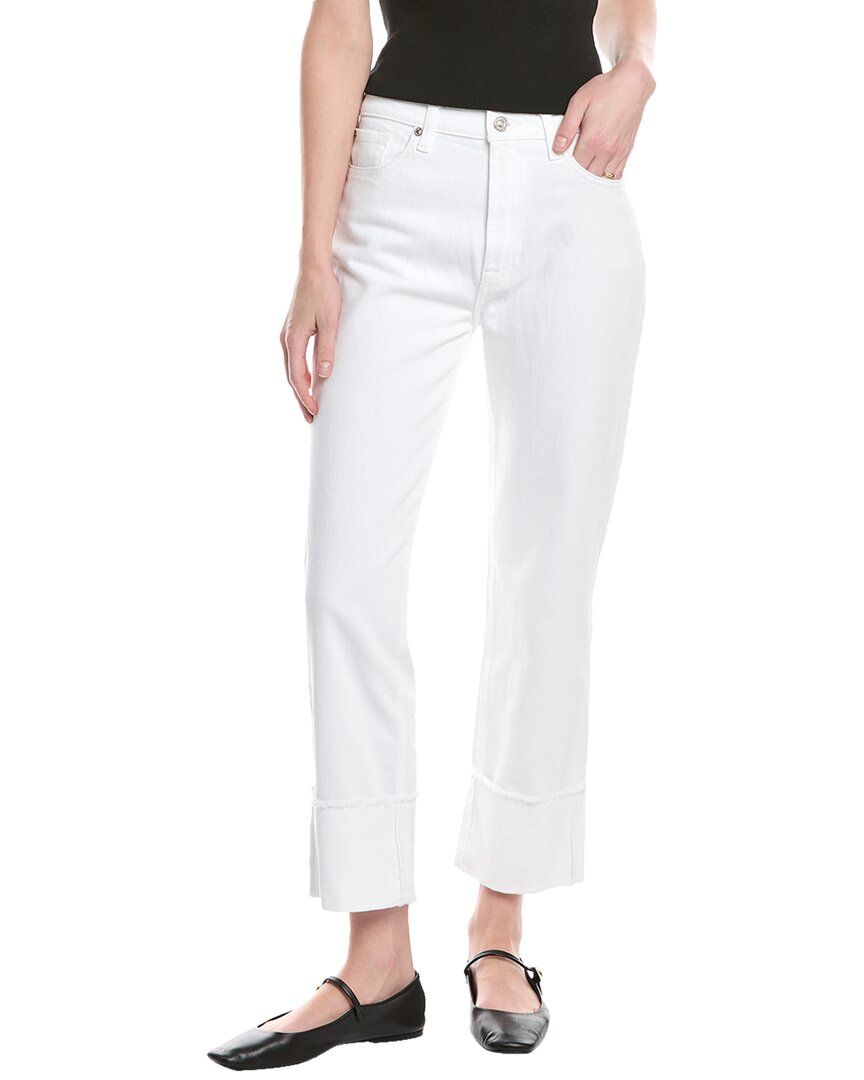 7 For All Mankind The Modern Straight Casablanca Tailored Straight Leg Jean In White