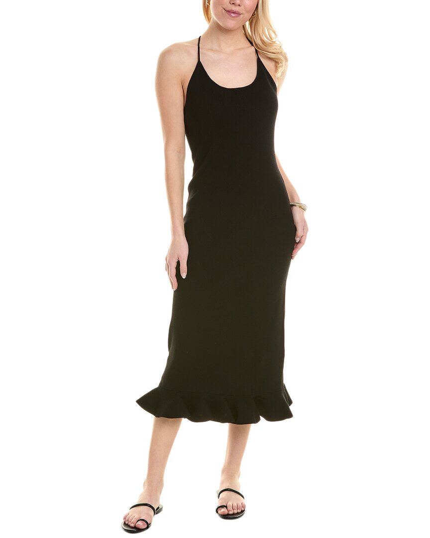 Shop Rebecca Taylor Knotted Back Column Maxi Dress In Black
