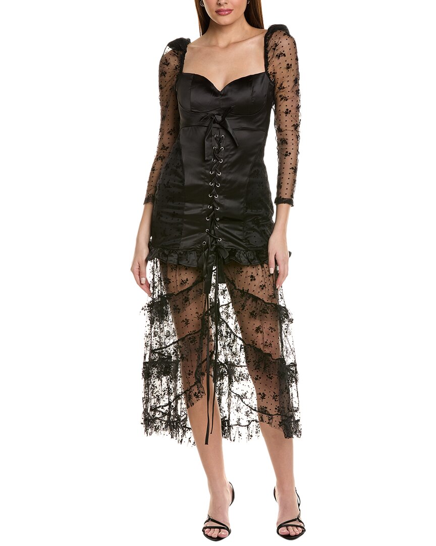 Beulah Midi Dress In Black