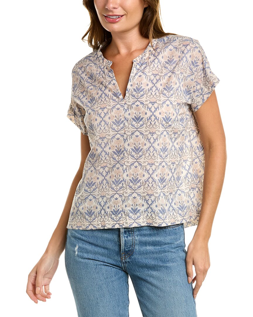 Splendid Kinsley Print Blouse In Green