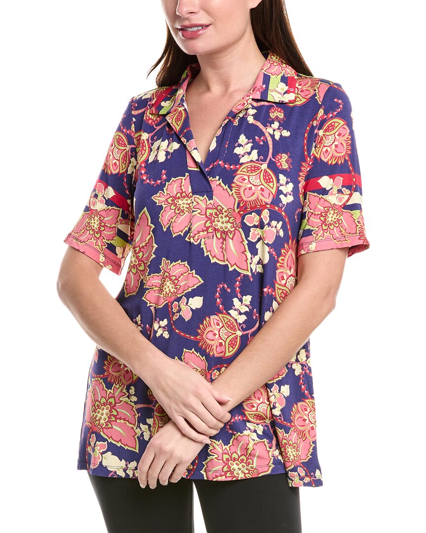 Johnny Was Montreux Polo Swing Tunic In Mti In Blue
