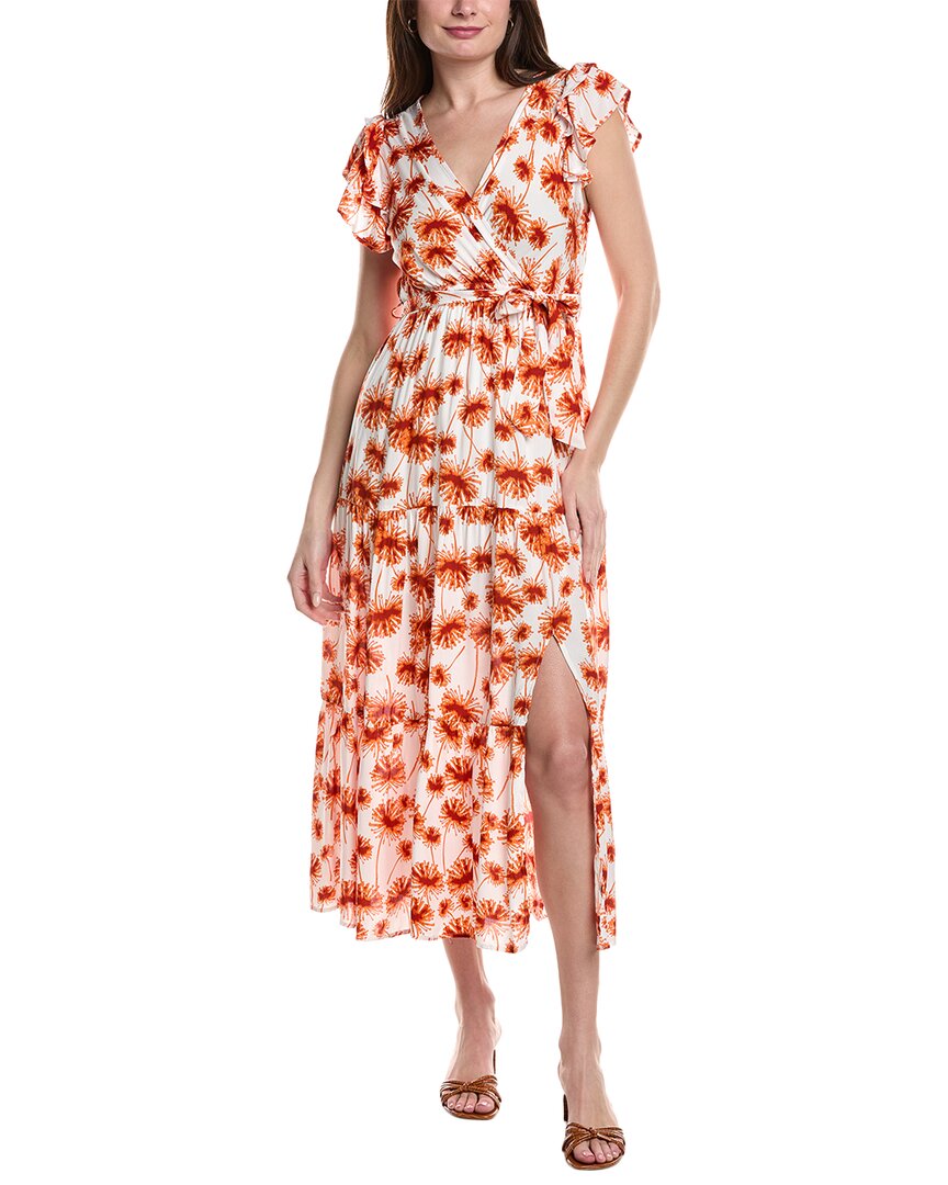 Anna Kay Peacock Midi Dress In Red