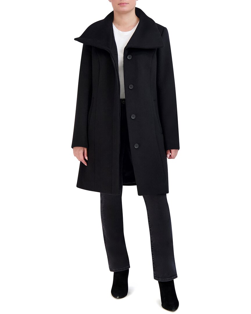 Cole Haan Women's Convertible Collar Wool Blend Coat