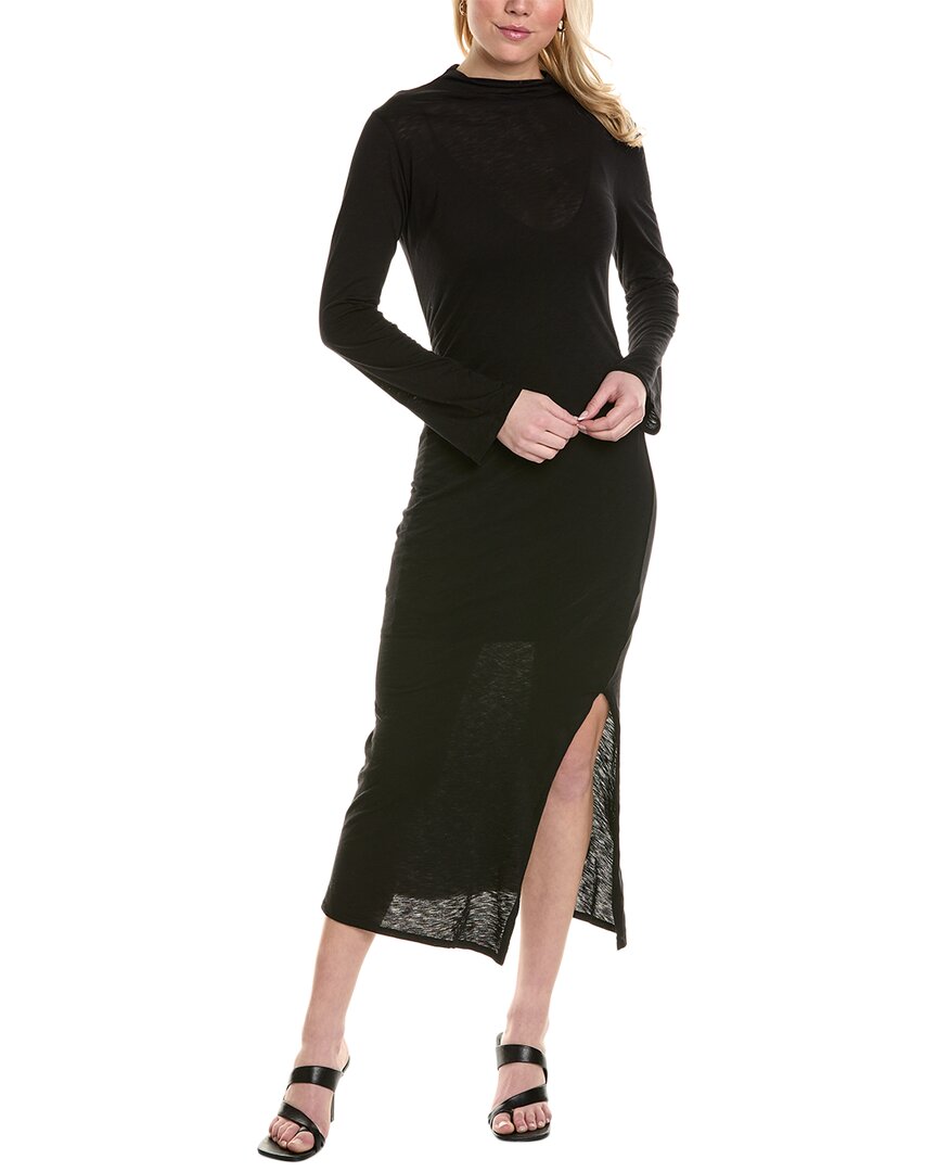 Shop Stateside Slub Shirred Maxi Dress In Black