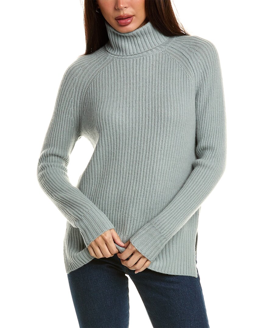 Shop Magaschoni Turtleneck Cashmere Sweater In Blue