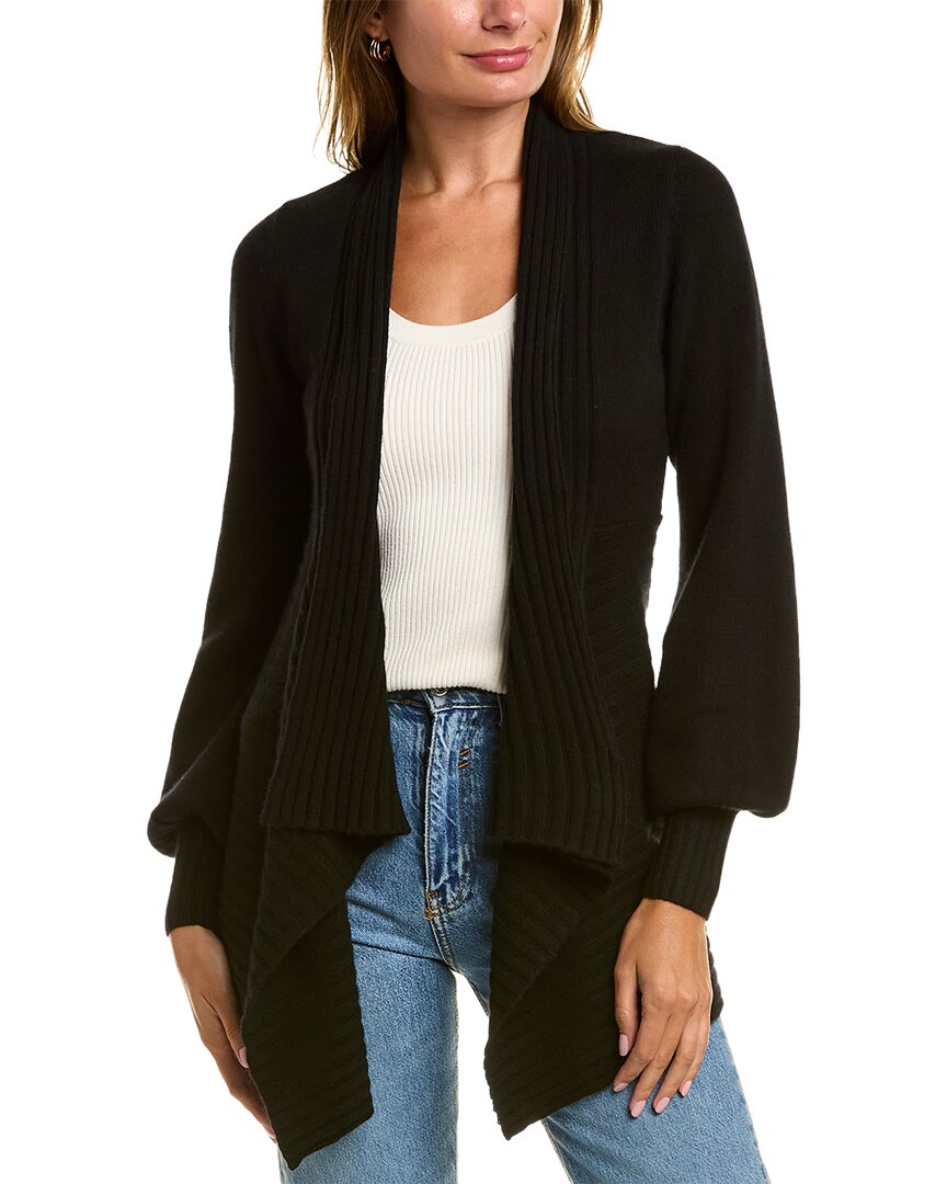 Autumn Cashmere Rib Drape Cashmere Wool Blend Cardigan Women s