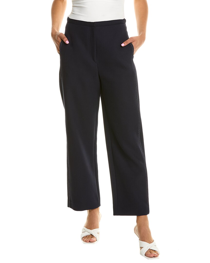 Tory Burch Twill Pant In Navy