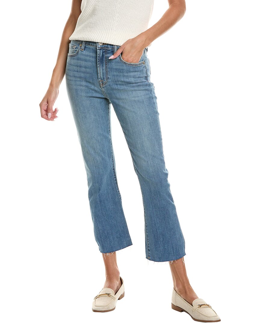7 For All Mankind High Waist Slim Kick Must Flare Jean In Blue