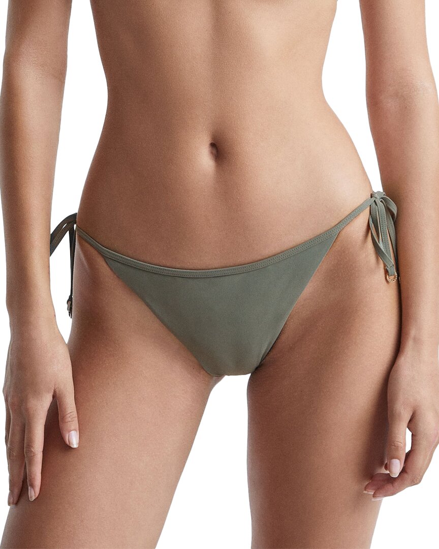 Reiss Astrid Side Tie Bikini Bottom In Green