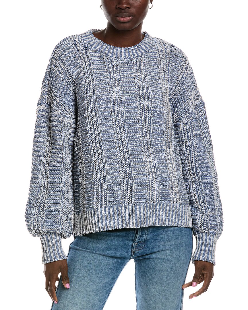 Shop Brook + Lynn Crewneck Sweater In Blue