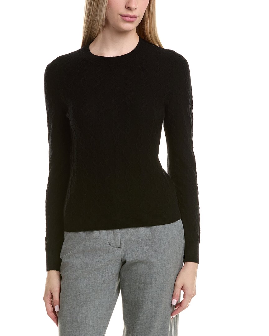 Bruno Magli Classic Crewneck Wool & Cashmere-blend Sweater In Black