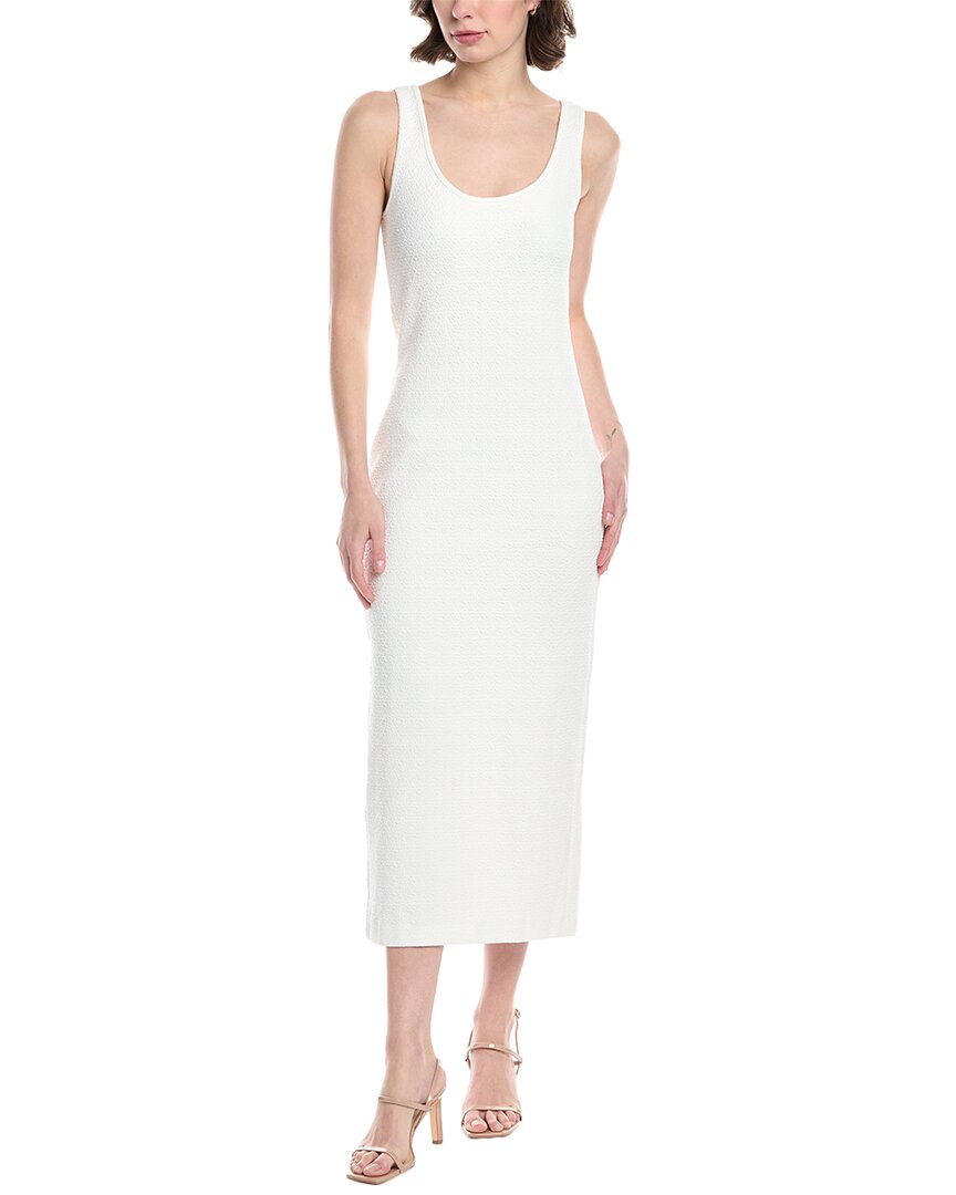 Enza Costa Textured Jacquard Tank Maxi Dress In White
