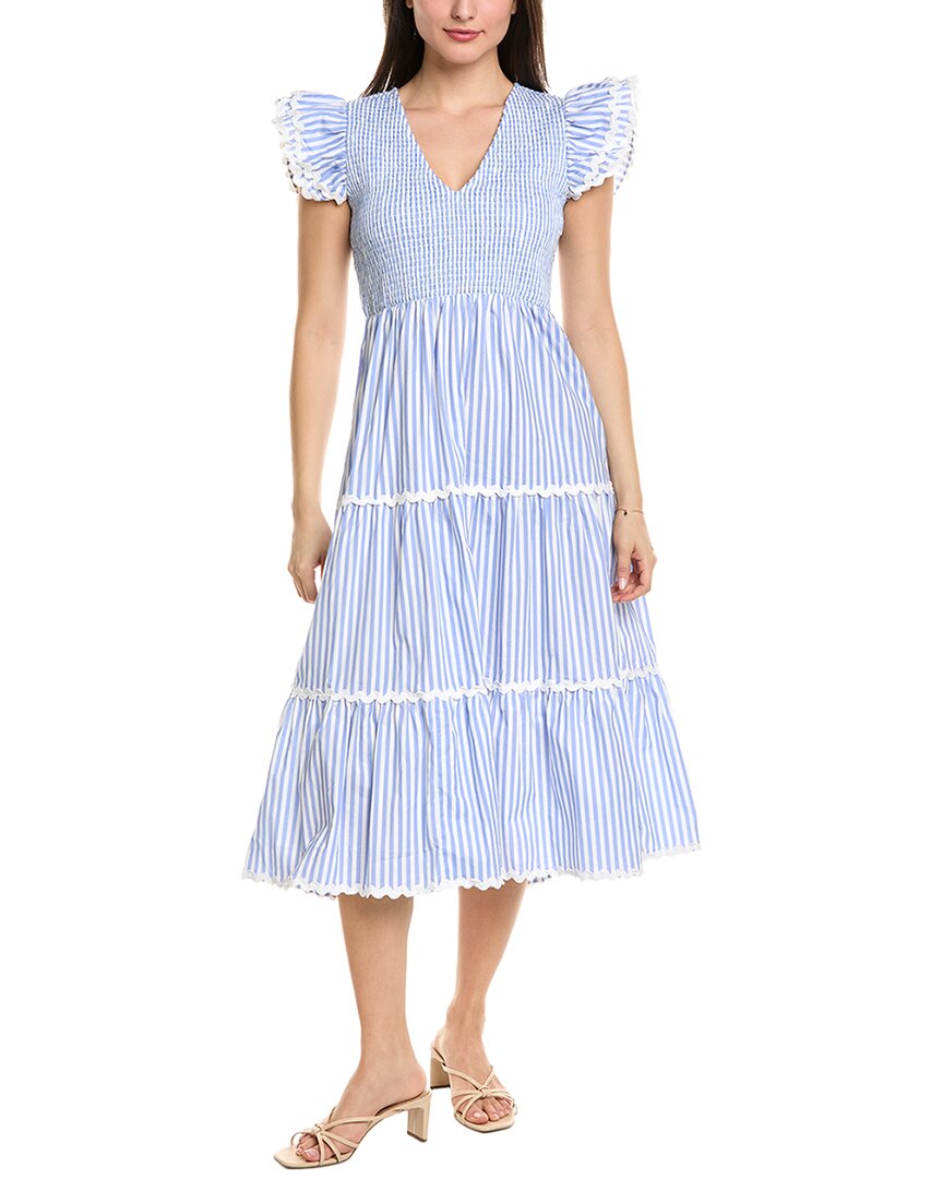 SAIL TO SABLE SAIL TO SABLE SMOCKED MIDI DRESS