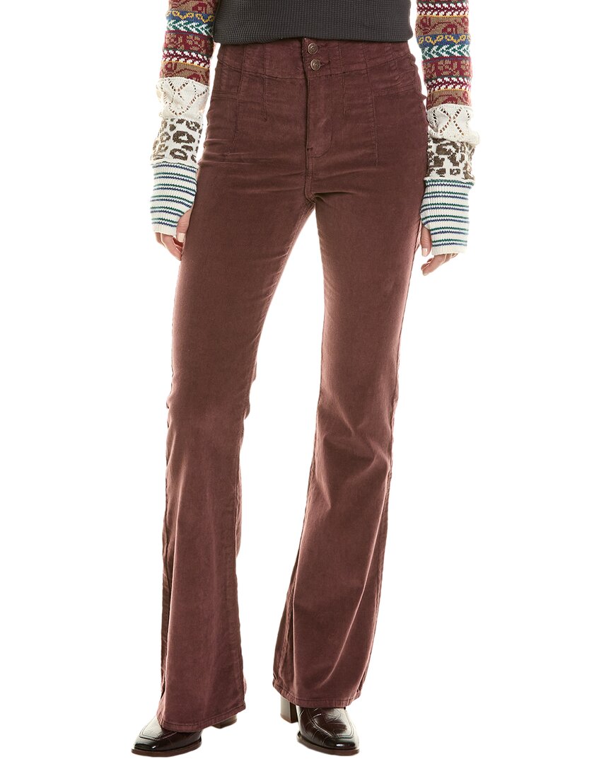 Free People Jayde Seamed Corduroy Flare Pants In Brown