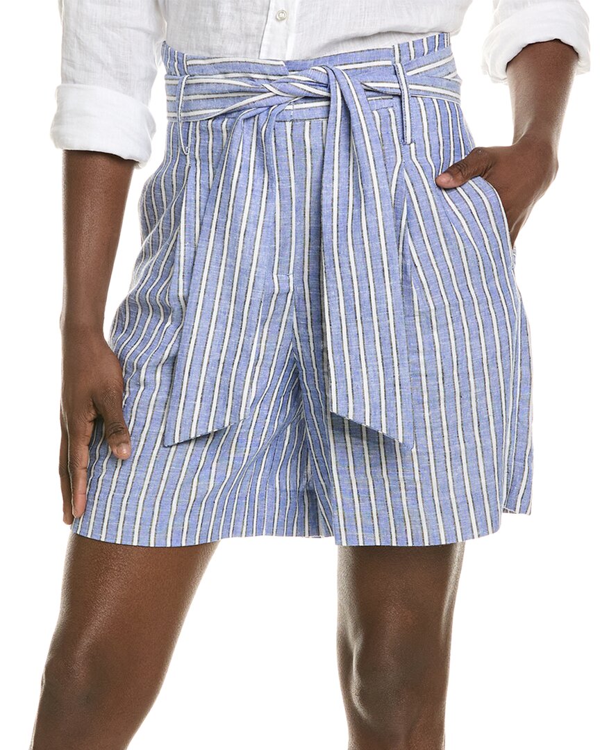 Tyler Boe Conner Linen-blend Bermuda Short In Blue
