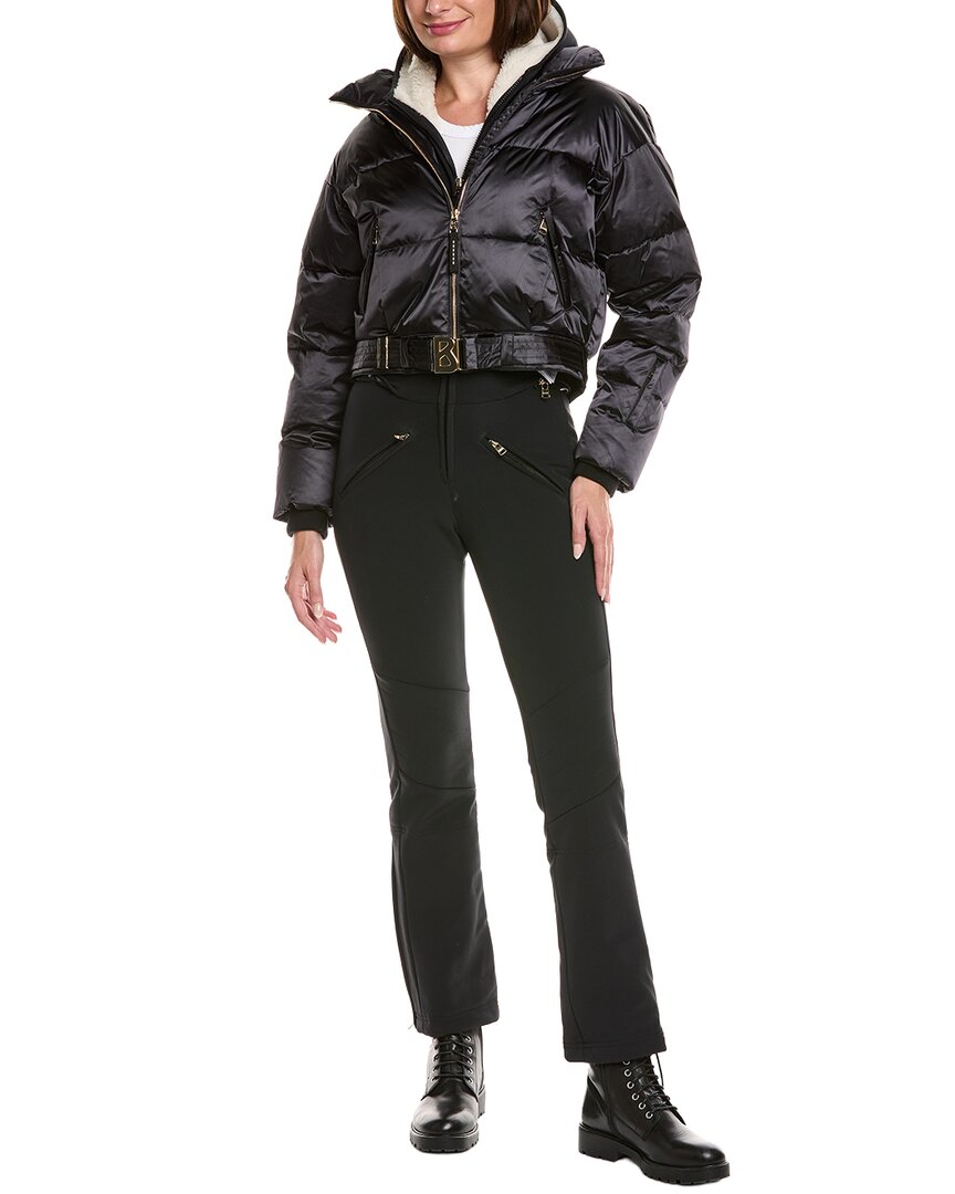 Bogner Aya Stretch Ski Suit And Quilted Down Jacket Set In Black