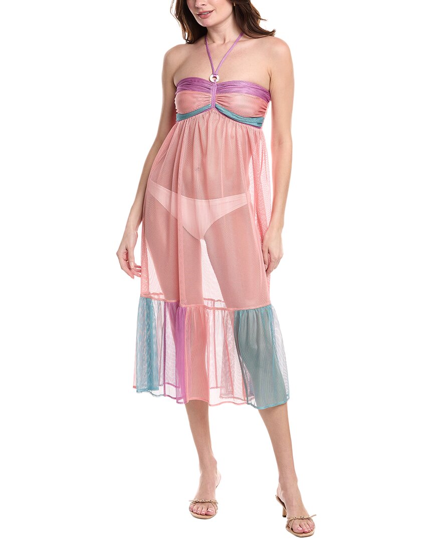 Shoshanna Halter Slip Dress In Purple