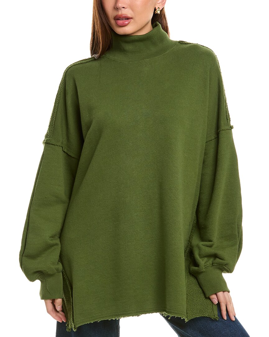 Free People Wonderful Turtleneck Top In Green
