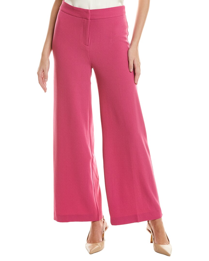 Nanette Lepore Wide Leg Crepe Pant In Pink