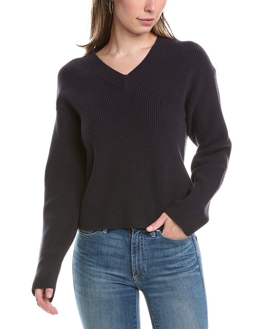Vince Dropped-shoulder Sweater In Blue
