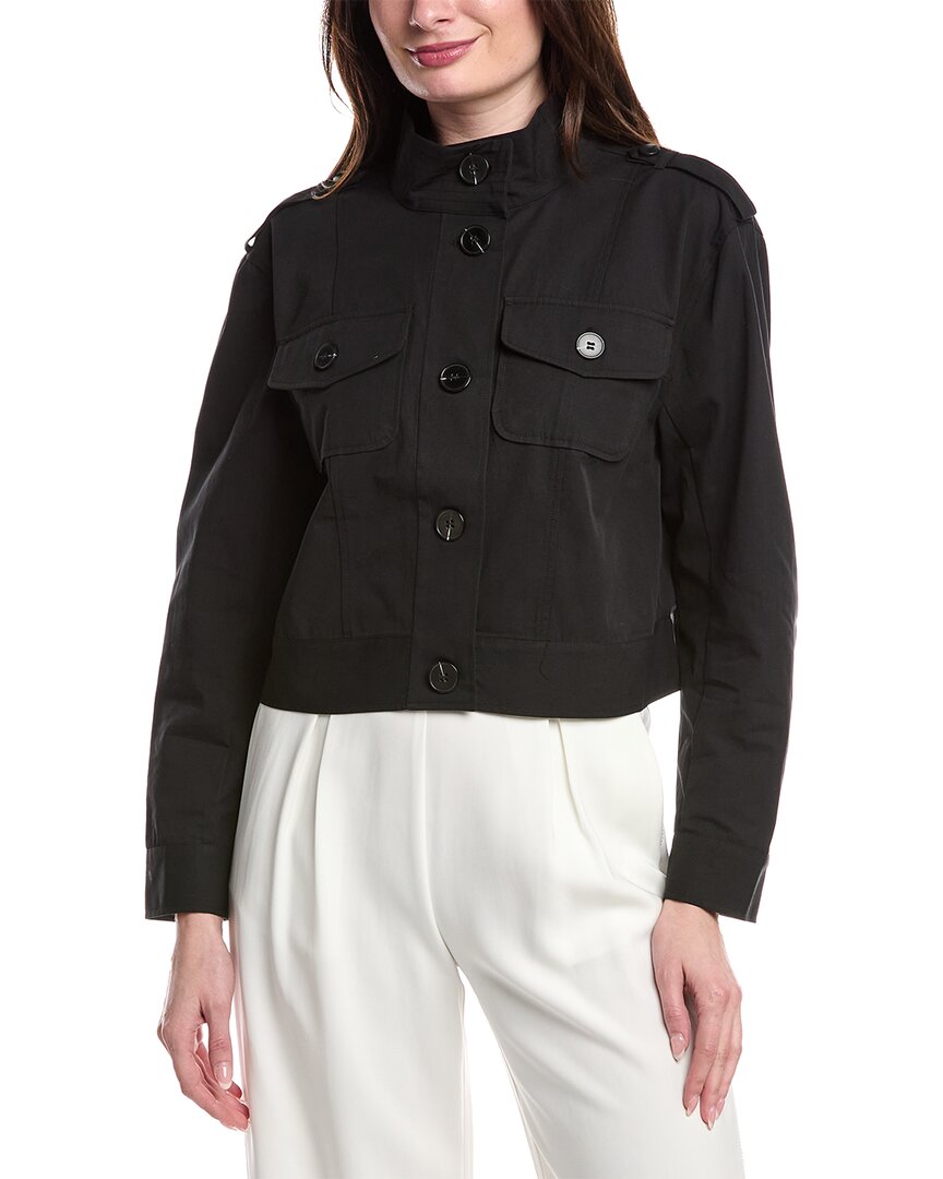 Shop Vince Camuto Cropped Jacket In Black