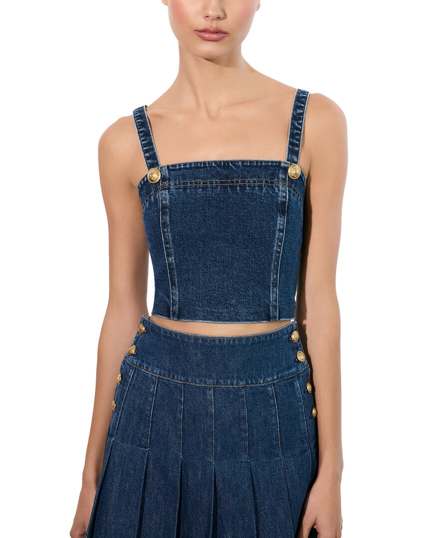 Alice And Olivia Sue Bustier Cropped Top