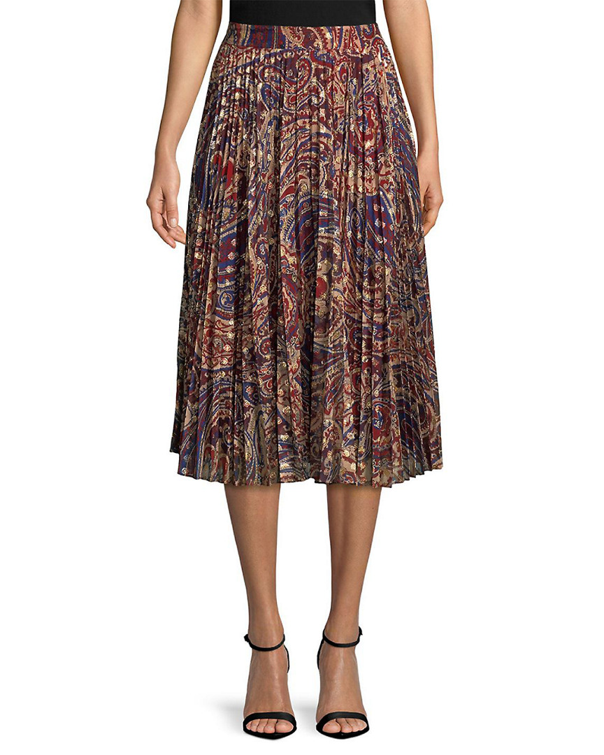 Image of Haute Hippie Paisley Midi Skirt