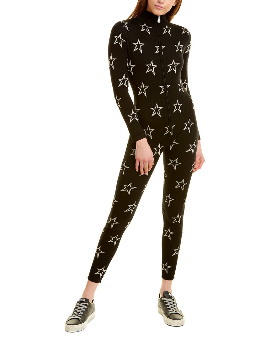 Perfect Moment Floro Metallic Intarsia Merino Wool-blend Bodysuit