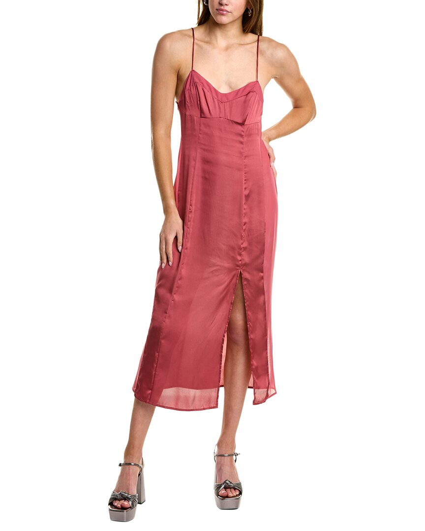Shop Free People City Cool Midi Slip Dress In Red
