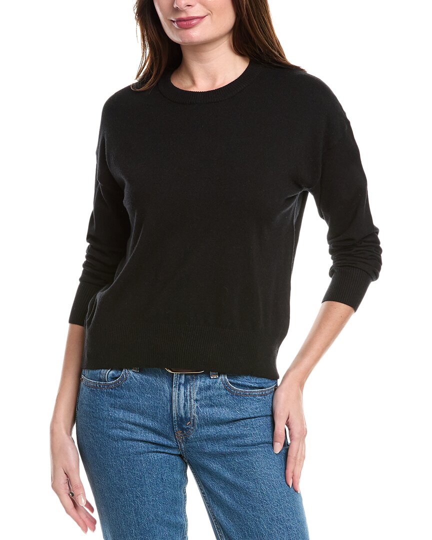 Splendid Syd Solid Crew Sweater In Black