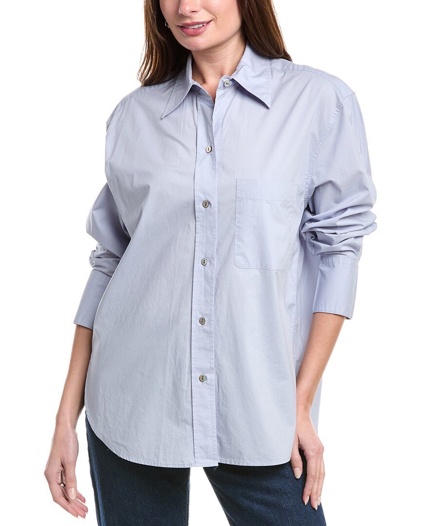 Shop Vince Relaxed Shirt In Blue