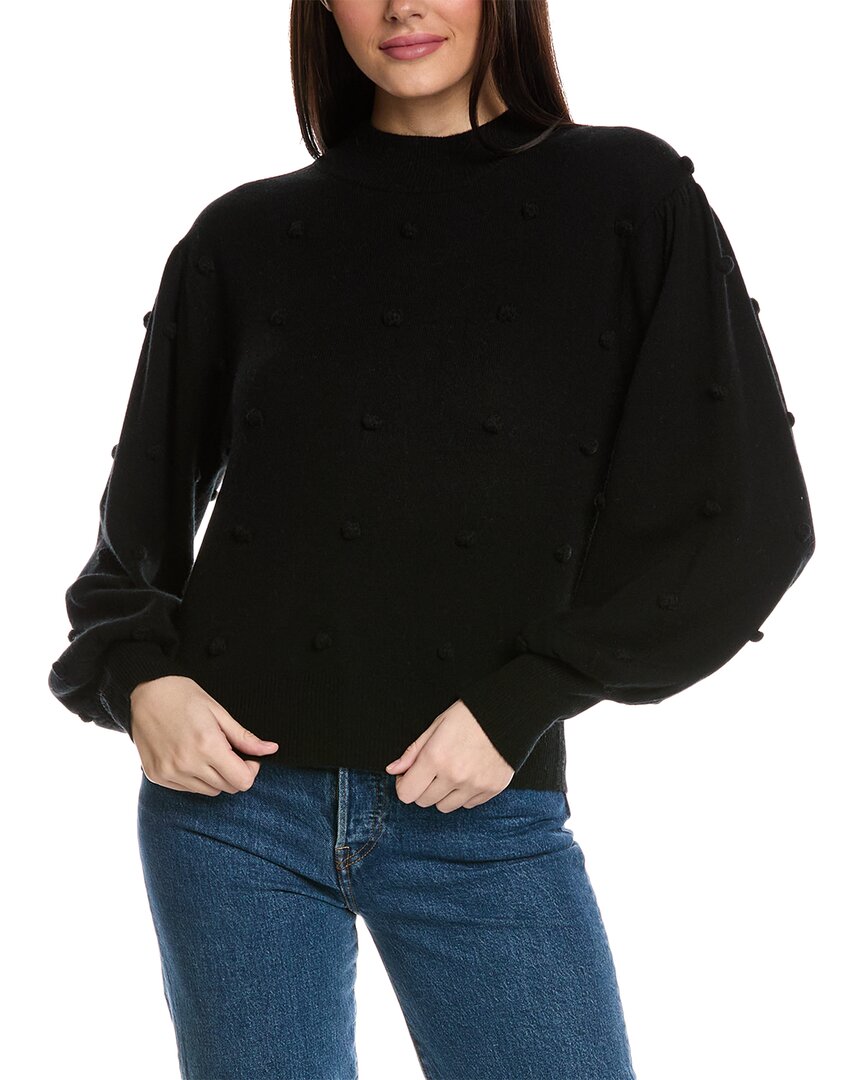 Shop Brodie Cashmere Bonny Bobble Cashmere Sweater In Black