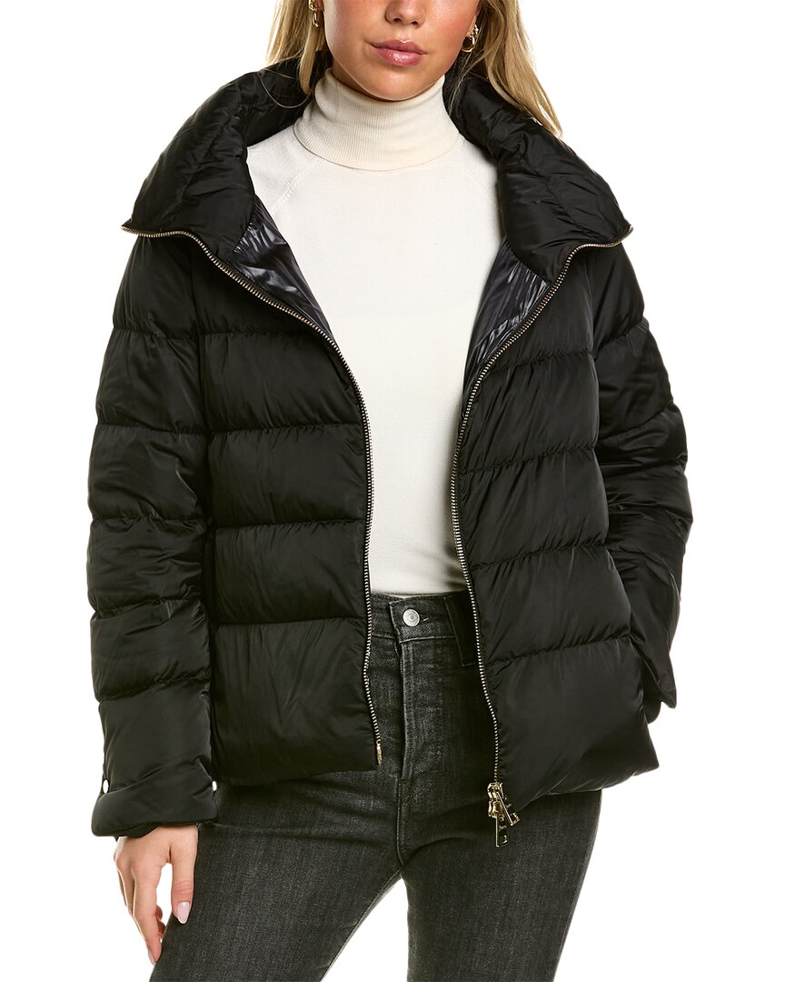 Shop Herno Short Quilted Down Jacket In Black
