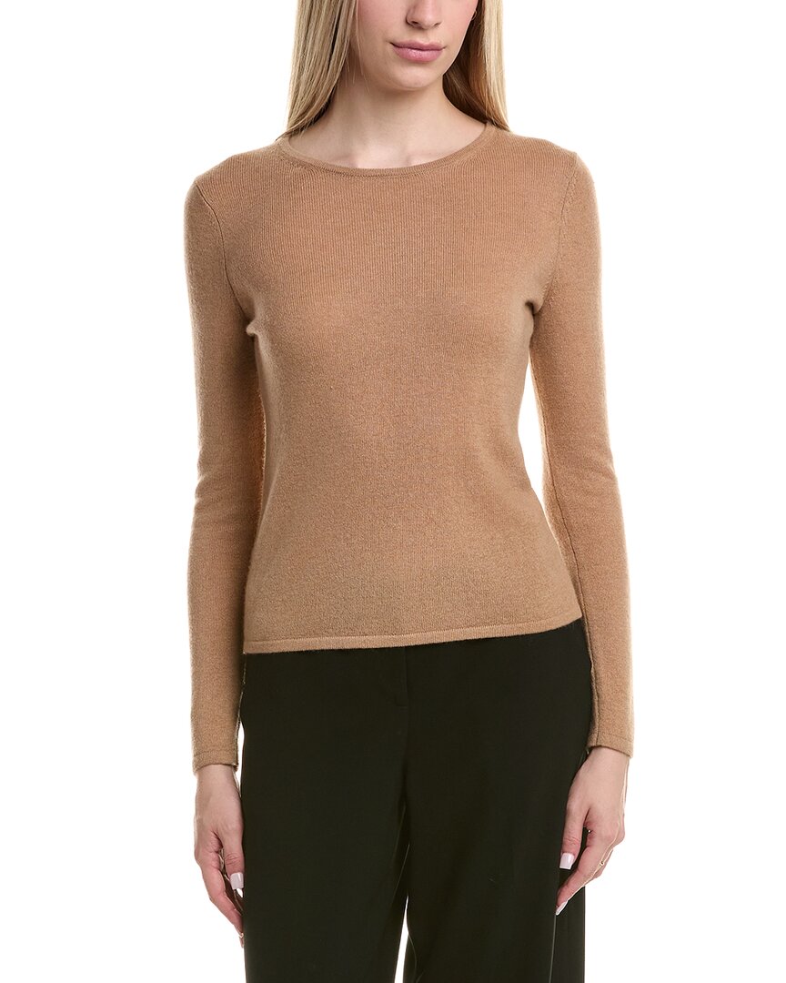 Bruno Magli Classic Crewneck Wool & Cashmere-blend Sweater In Brown