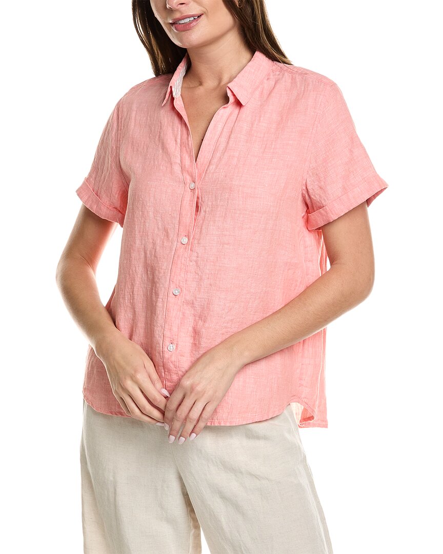 Shop Tommy Bahama Coastalina Linen Camp Shirt In Pink