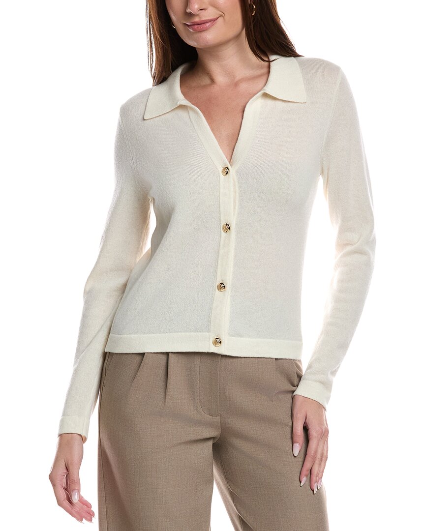 Bruno Magli Wool & Cashmere-blend Dress Cardigan In Neutral